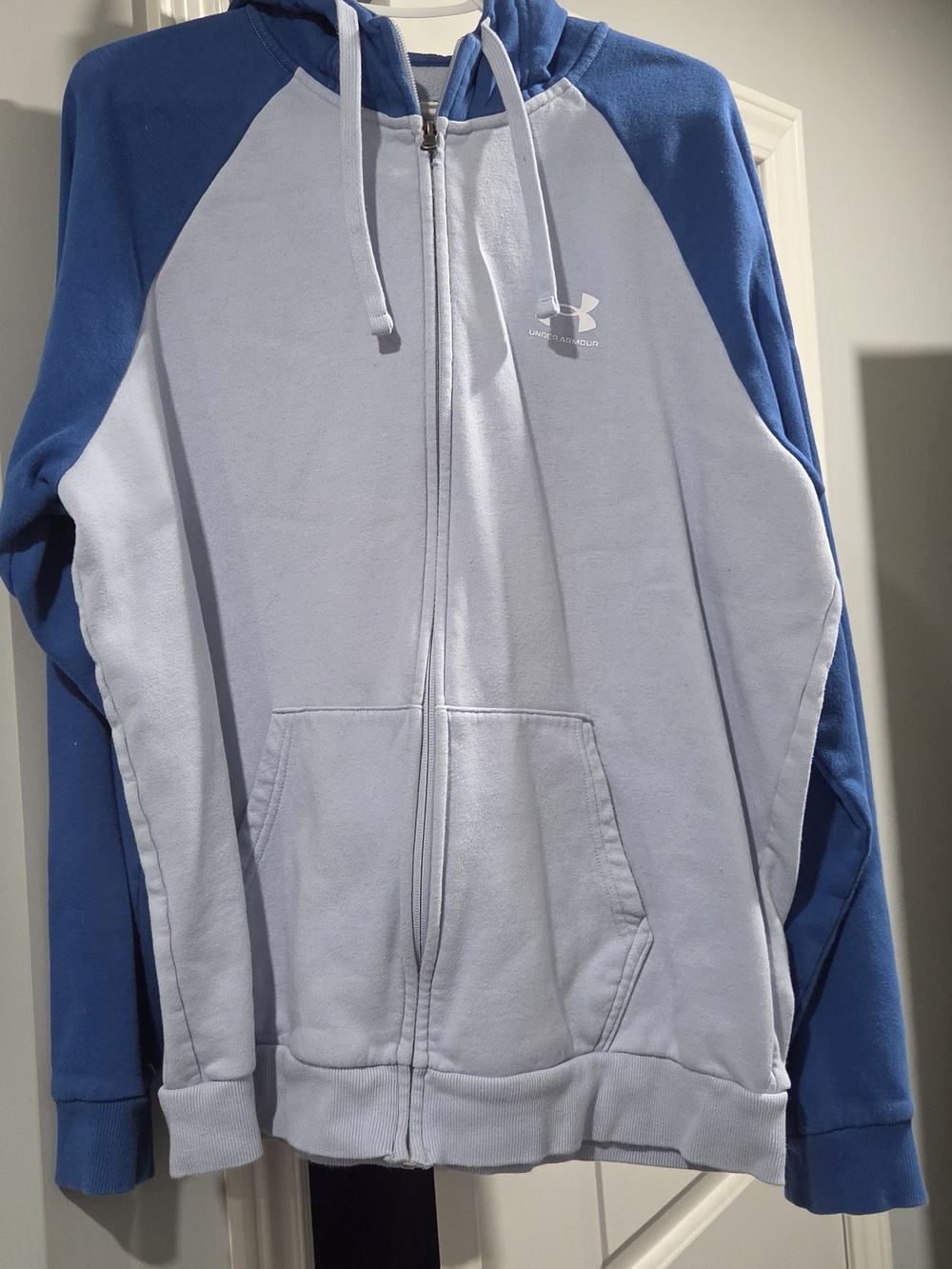 Under Armour Men’s Light Blue and Royal Blue Full-Zip Hoodie